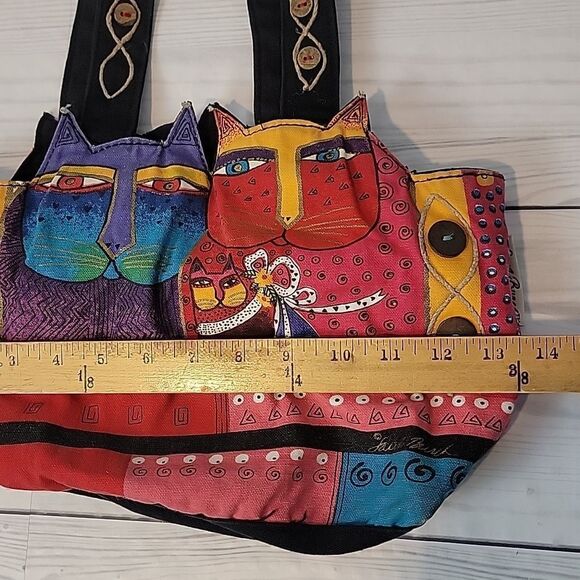 Laurel Burch Feline Friends Colorful Medium Tote bag - Picture 13 of 14